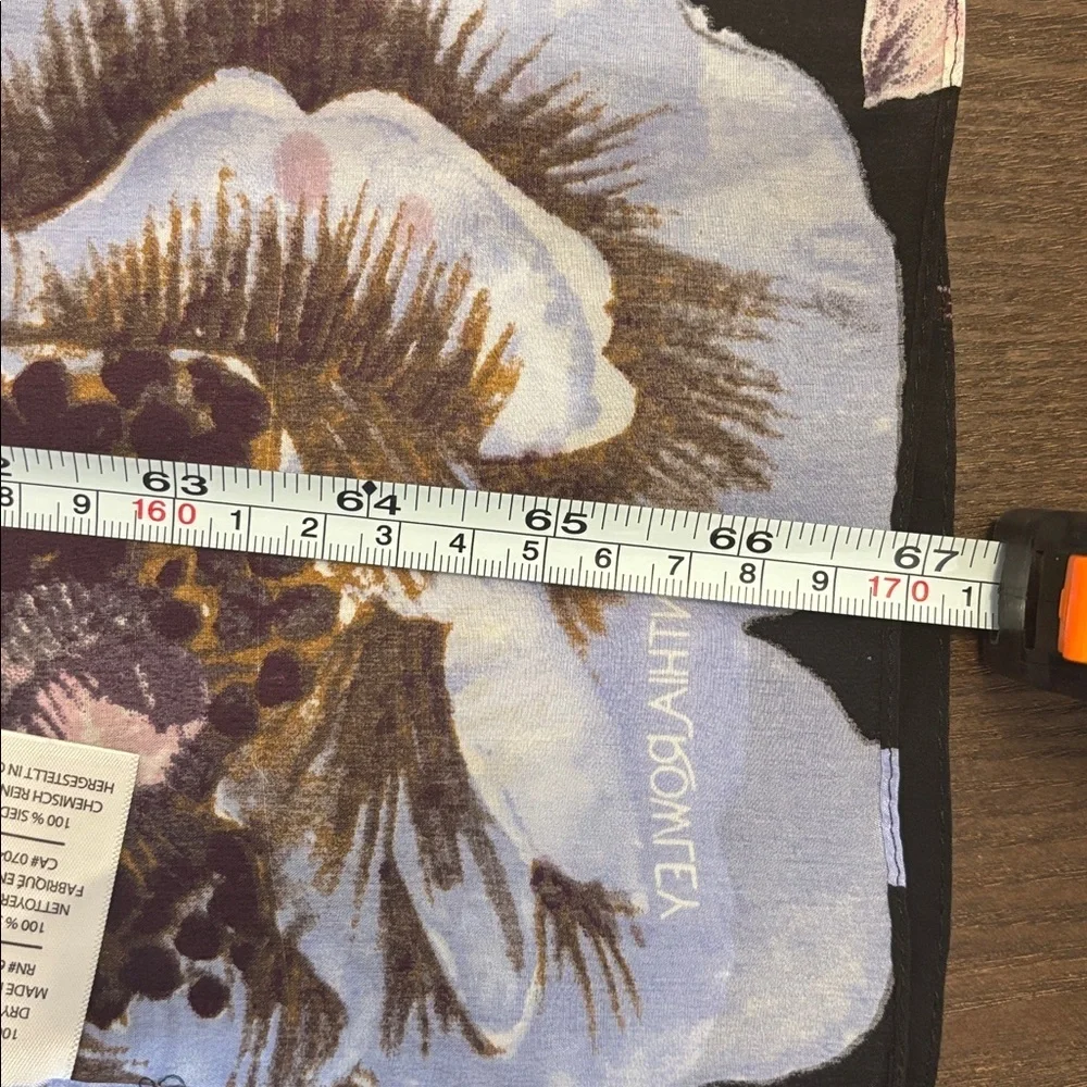 Cynthia Rowley Floral Black and White Scarf